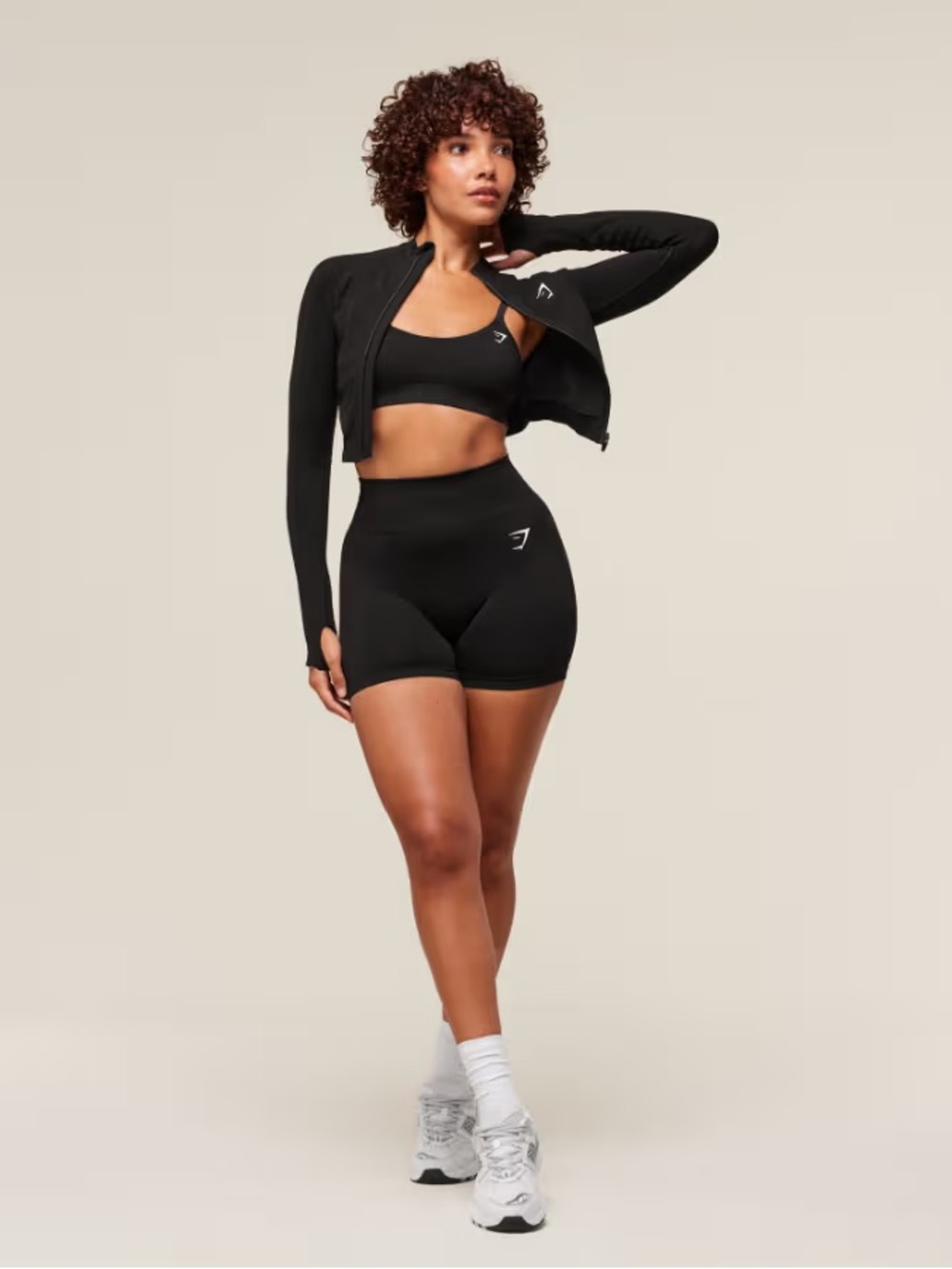 Gym Shark Seamless High-Waist Bike Shorts - Black